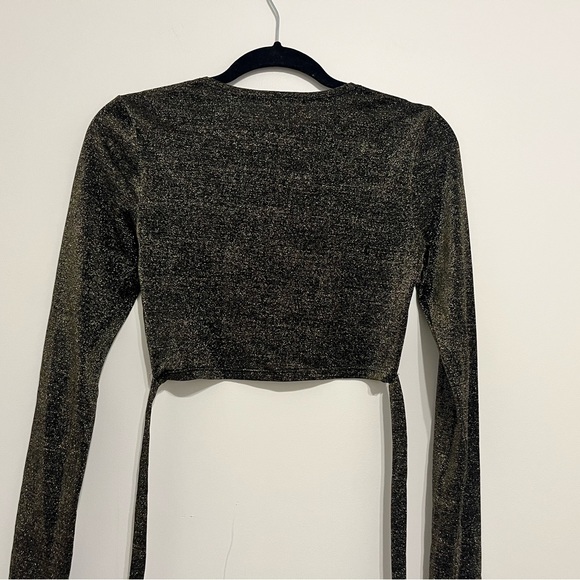 Reformation gold sparkly crop top - Picture 2 of 6